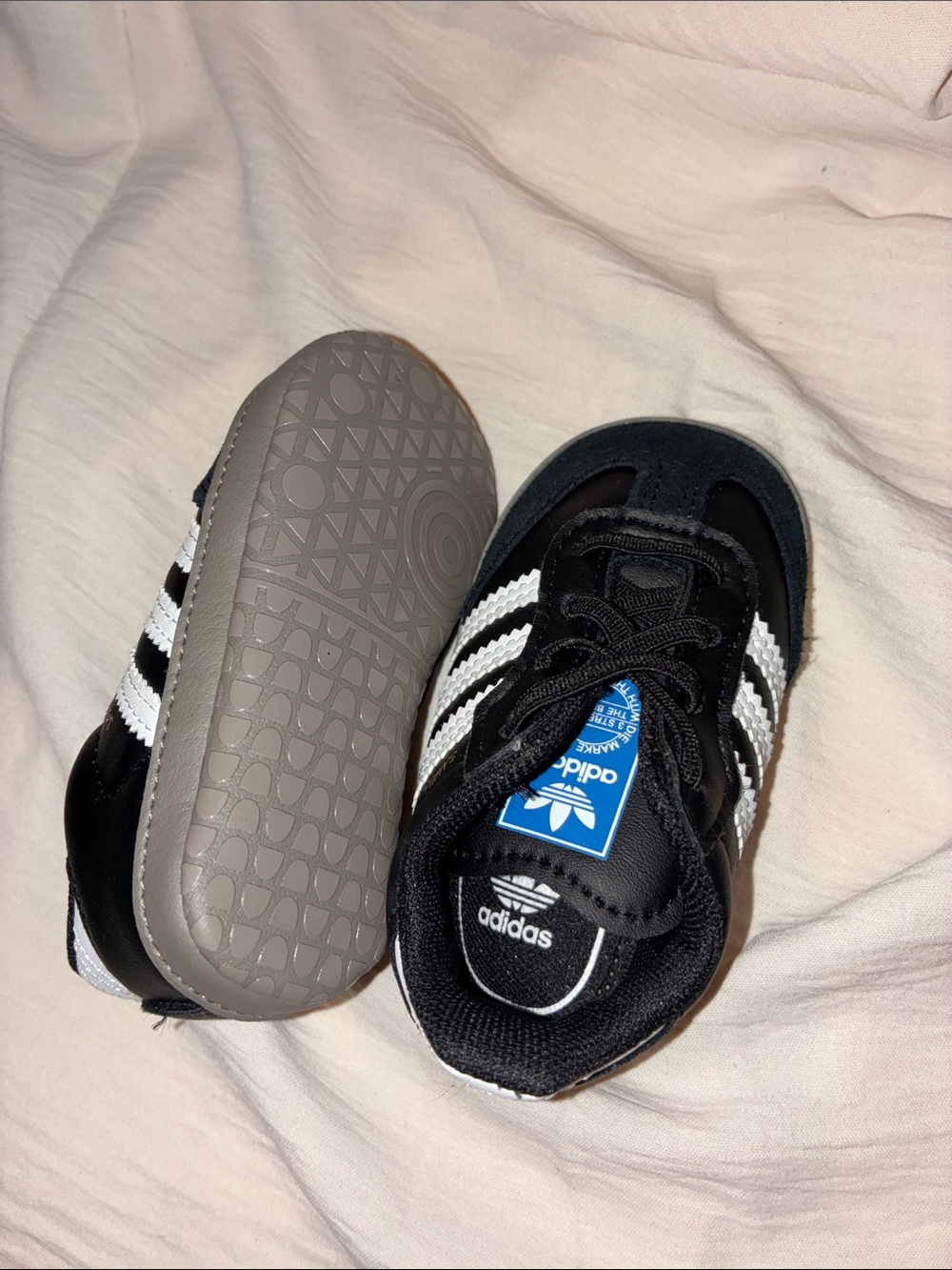 adidas Kids Black and White Classic Trainers